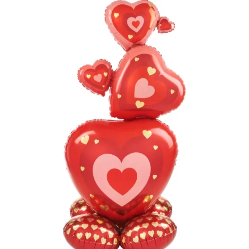 Hjerte Mega Folieballong (63 x 139 cm)
