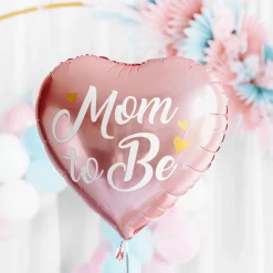 Hjerte Mom To Be Folieballong Lyserosa