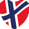 Hjerte Norge Flagg Folieballong