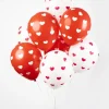 Hjerter Ballonger Hvit og Rød