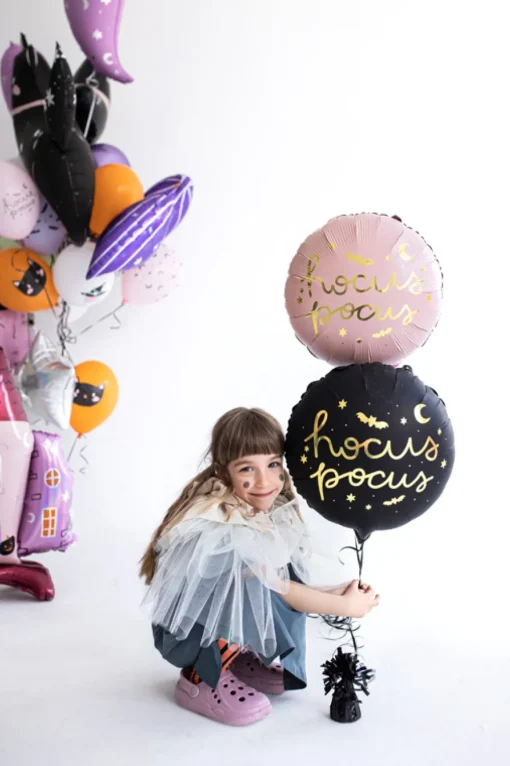 Hocus Pocus Folieballong Svart og Gull