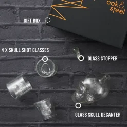 Hodeskalle Karaffel og Shotglass