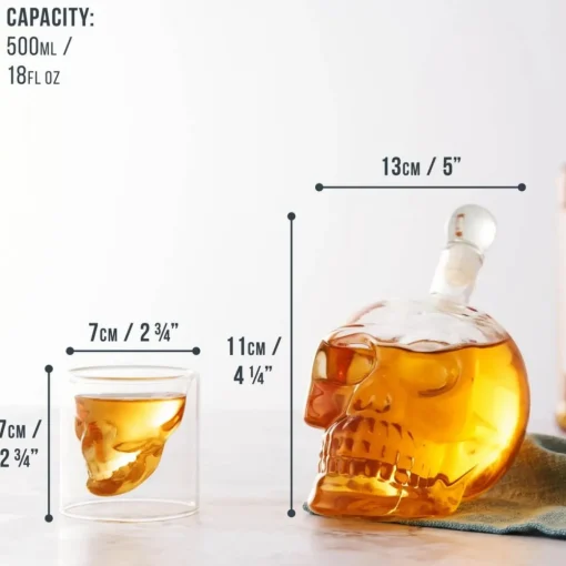 Hodeskalle Karaffel og Shotglass
