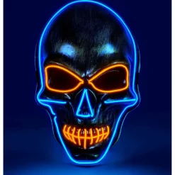 Hodeskalle LED Maske Blå
