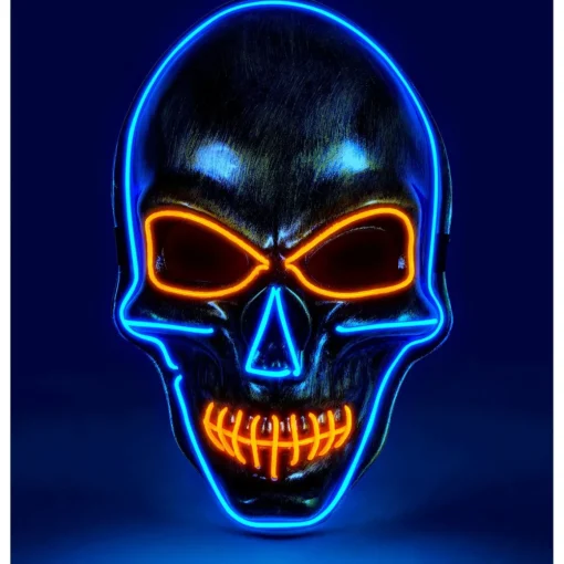 Hodeskalle LED Maske Blå