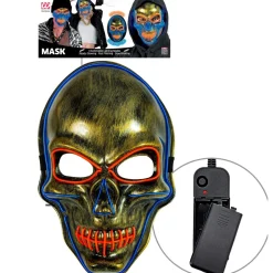 Hodeskalle LED Maske Blå