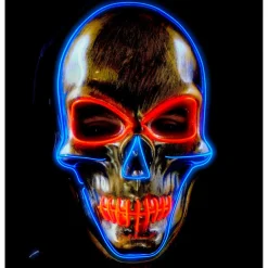 Hodeskalle LED Maske Blå