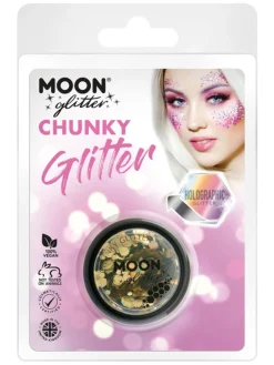 Holografisk Chunky Glitter Gull