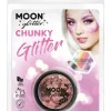 Holografisk Chunky Glitter Gullrosa