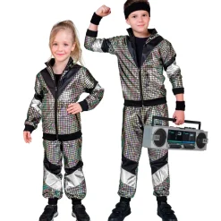 Holografisk 80-talls Treningsdress Barnekostyme