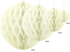 Honeycomb Papirkule Kremhvit