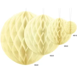 Honeycomb Papirkule Kremhvit