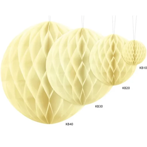Honeycomb Papirkule Kremhvit