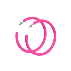 Hoops Øreringer Neonrosa
