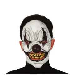 Horror Klovn Latexmaske Hvit og Svart