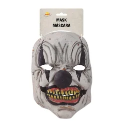 Horror Klovn Latexmaske Hvit og Svart