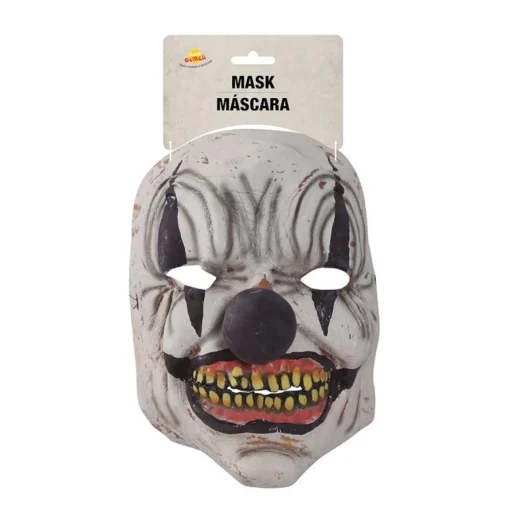Horror Klovn Latexmaske Hvit og Svart
