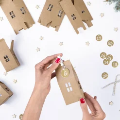 Hus Adventsklaender Kraftfarge DIY