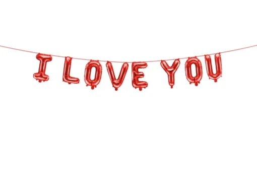 I Love You Folieballong Girlander