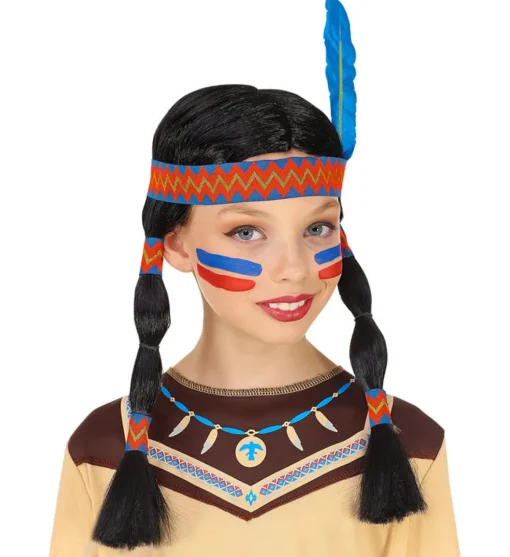 Indianerjente Barneparykk