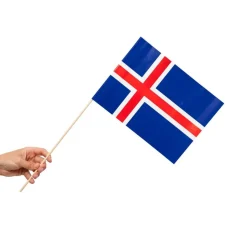 Island Flagg på Pinne