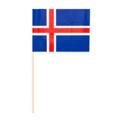 Island Flagg på Pinne