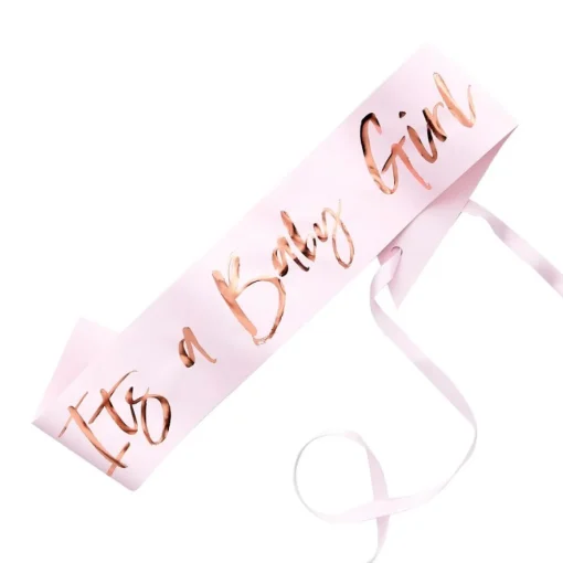 It's A Baby Girl Babyshower Skråbånd