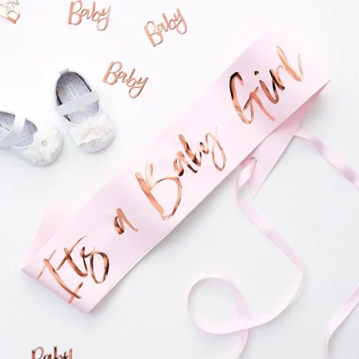 It's A Baby Girl Babyshower Skråbånd