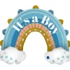 It's A Boy Regnbue Folieballong Lyseblå
