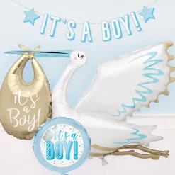 It's A Boy Stork Mega Folieballong