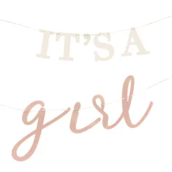 It's A Girl Hengepynt Lyserosa
