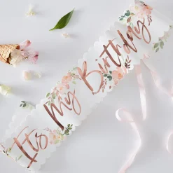 It's My Birthday Blomster Skråbånd