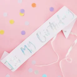 It's My Birthday Skråbånd Sart Rosa