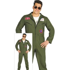 Jagerpilot Heldrakt Kostyme Grønn