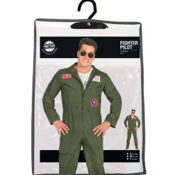 Jagerpilot Heldrakt Kostyme Grønn