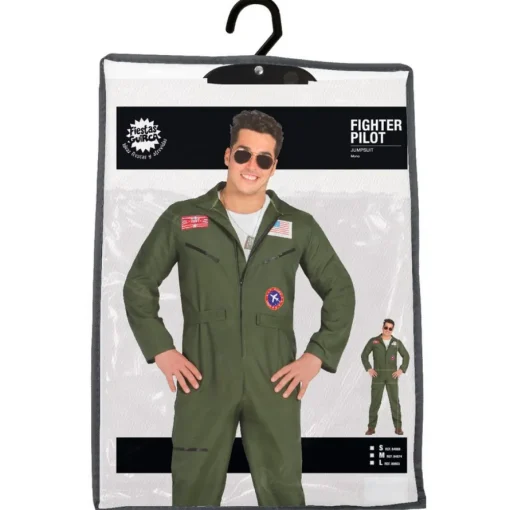 Jagerpilot Heldrakt Kostyme Grønn
