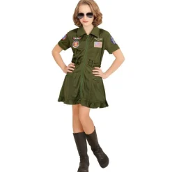 Jagerpilot Kjole Barnekostyme