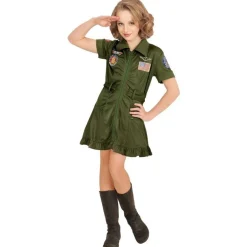 Jagerpilot Kjole Barnekostyme