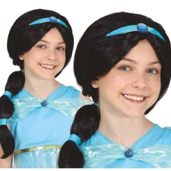 Jasmin Prinsesse Barneparykk Svart