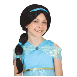 Jasmin Prinsesse Barneparykk Svart