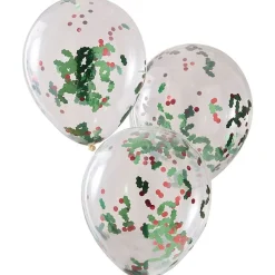 Jul Kristtorn Konfetti Ballonger