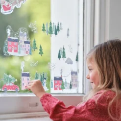 Juleby og Nisse Vindusklistremerker