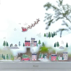 Juleby og Nisse Vindusklistremerker