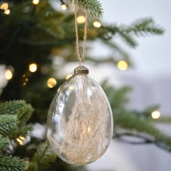 Julekule Glass med Pampasgress