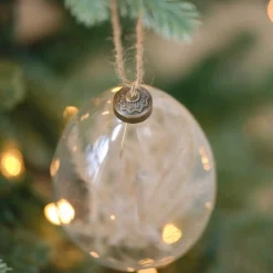 Julekule Glass med Pampasgress