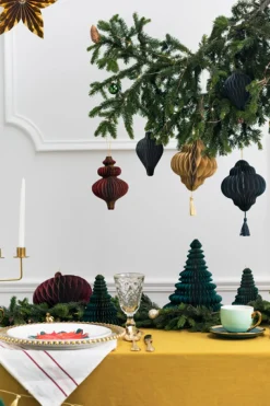 Julepynt Honecomb Ornament Marineblå
