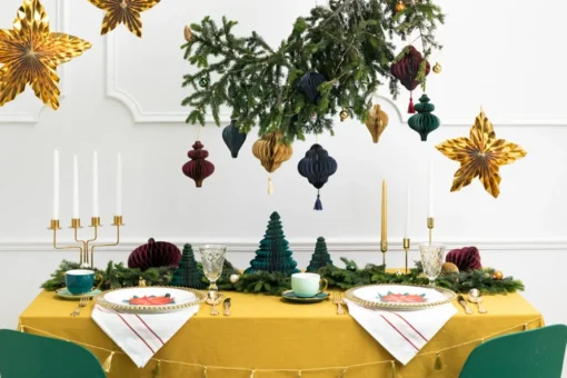 Julepynt Honecomb Ornament Marineblå