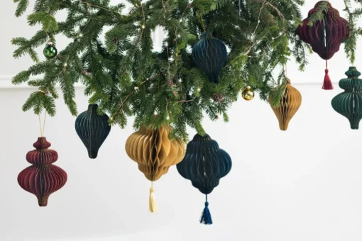 Julepynt Honecomb Ornament Marineblå