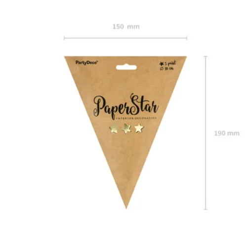 Julestjerne Papir Gull
