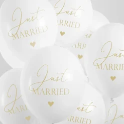 Just Married Ballonger Hvit